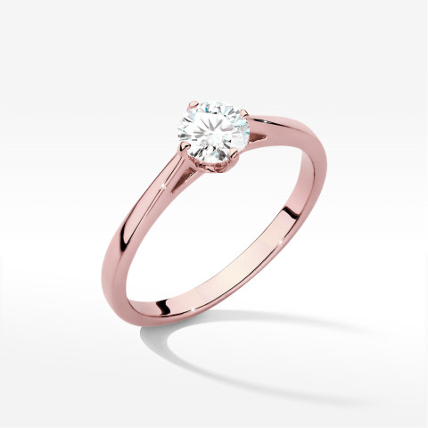 Pierścionek W0543 Diament 0,50ct różowe złoto