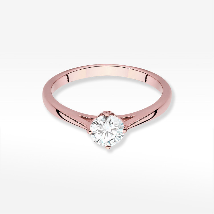 Pierścionek W0543 Diament 0,50ct różowe złoto