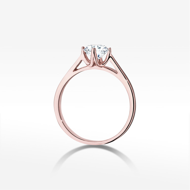 Pierścionek W0543 Diament 0,70ct różowe złoto