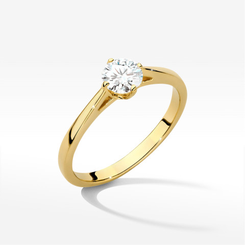 Pierścionek W0543 Diament 0,50ct żółte złoto