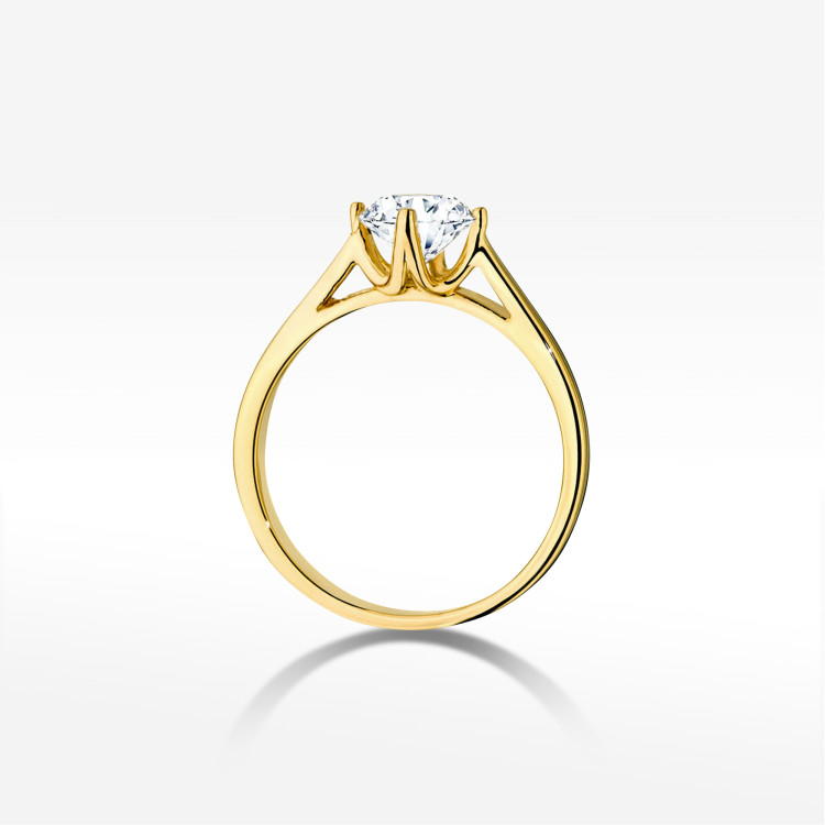 Pierścionek W0543 Diament 1,00ct żółte złoto
