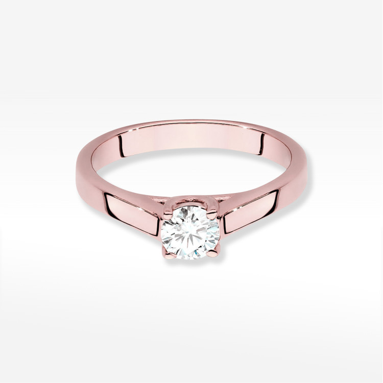 Pierścionek W0544 Diament 0,40ct różowe złoto