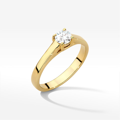 Pierścionek W0544 Diament 0,40ct żółte złoto