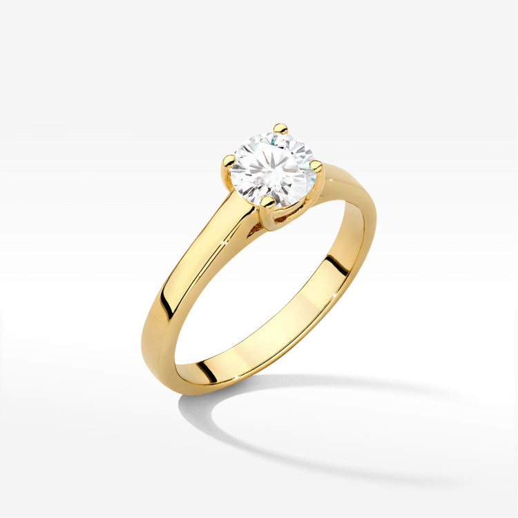 Pierścionek W0544 Diament 0,70ct żółte złoto