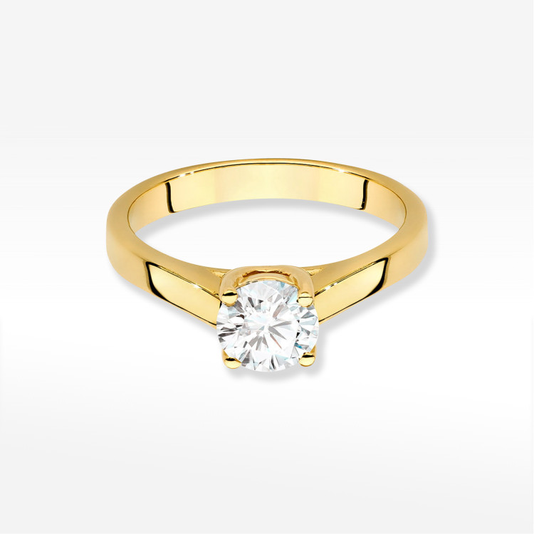 Pierścionek W0544 Diament 0,70ct żółte złoto