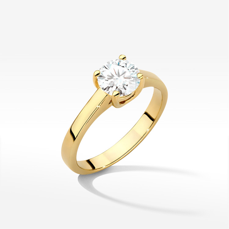Pierścionek W0544 Diament 1,00ct żółte złoto