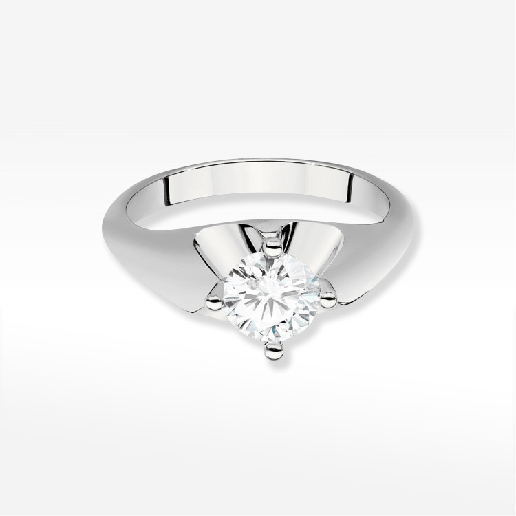 Pierścionek W0545 Diament 0,70ct białe złoto