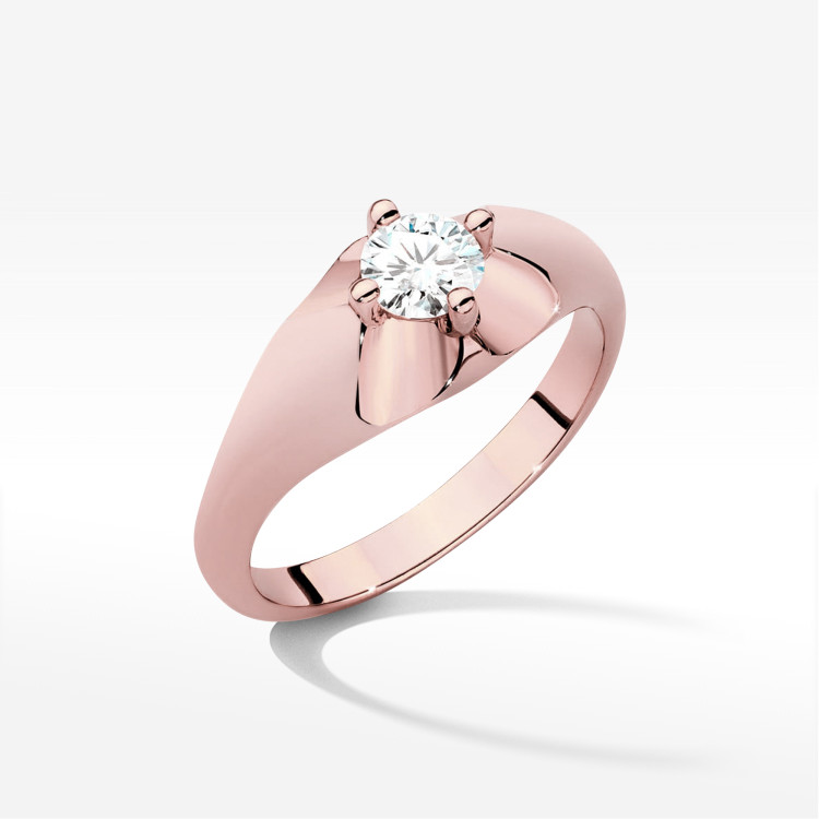 Pierścionek W0545 Diament 0,40ct różowe złoto