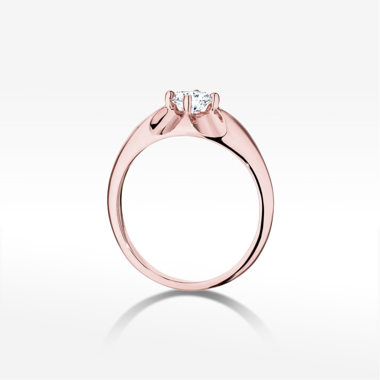 Pierścionek W0545 Diament 0,40ct różowe złoto