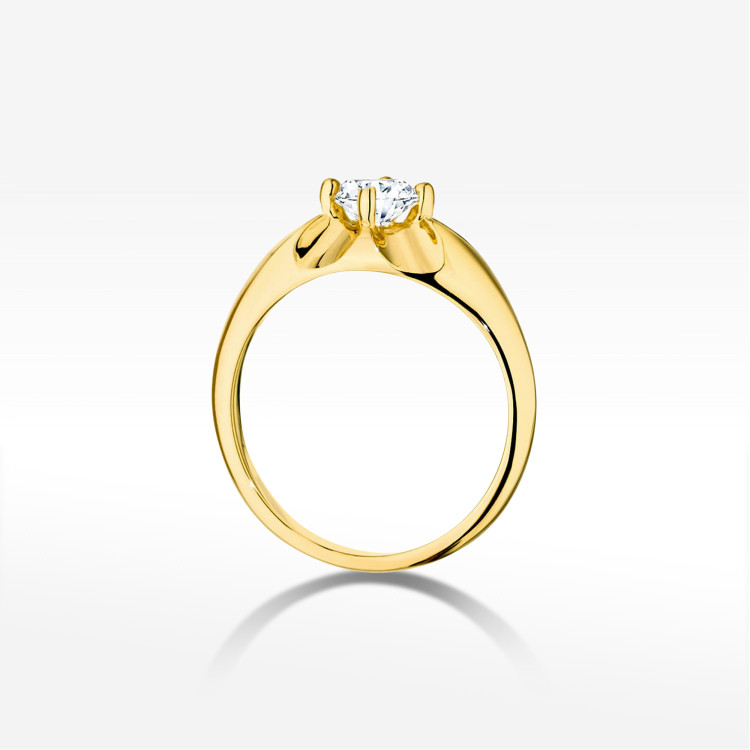 Pierścionek W0545 Diament 0,50ct żółte złoto