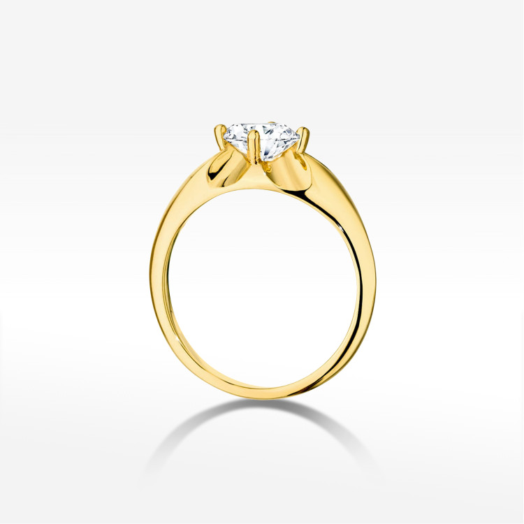 Pierścionek W0545 Diament 0,70ct żółte złoto