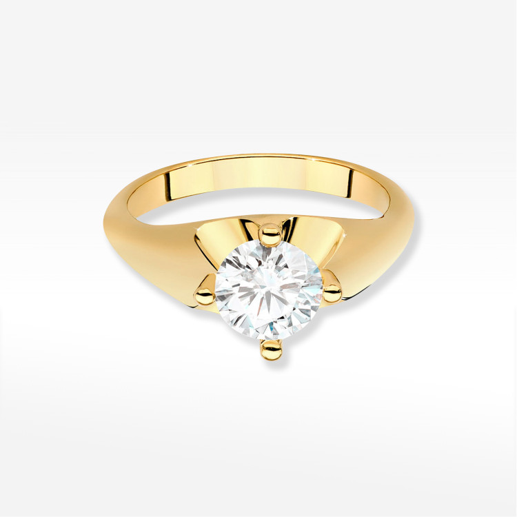 Pierścionek W0545 Diament 1,00ct żółte złoto