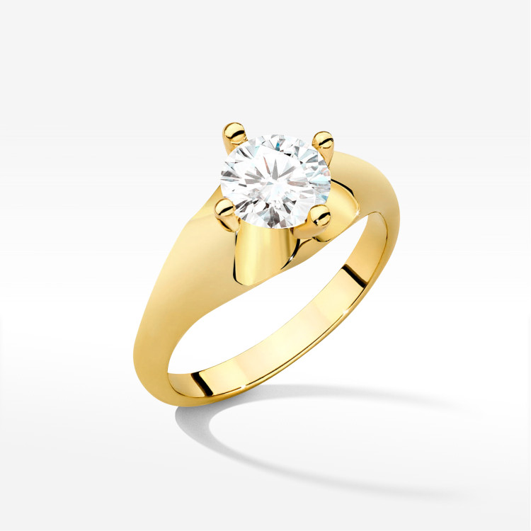 Pierścionek W0545 Diament 1,00ct żółte złoto