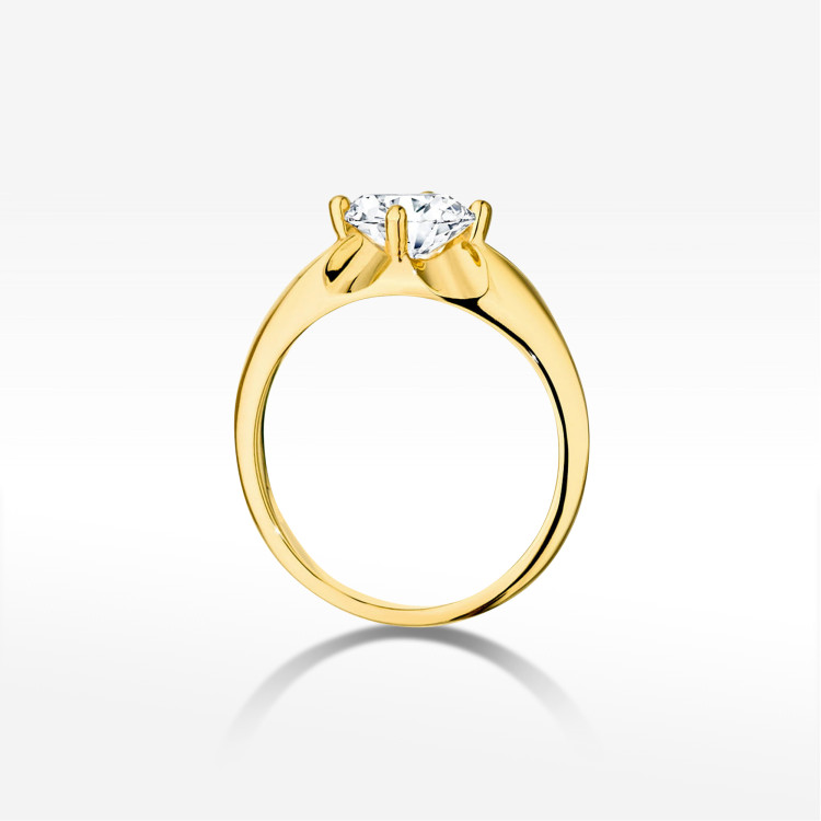 Pierścionek W0545 Diament 1,00ct żółte złoto