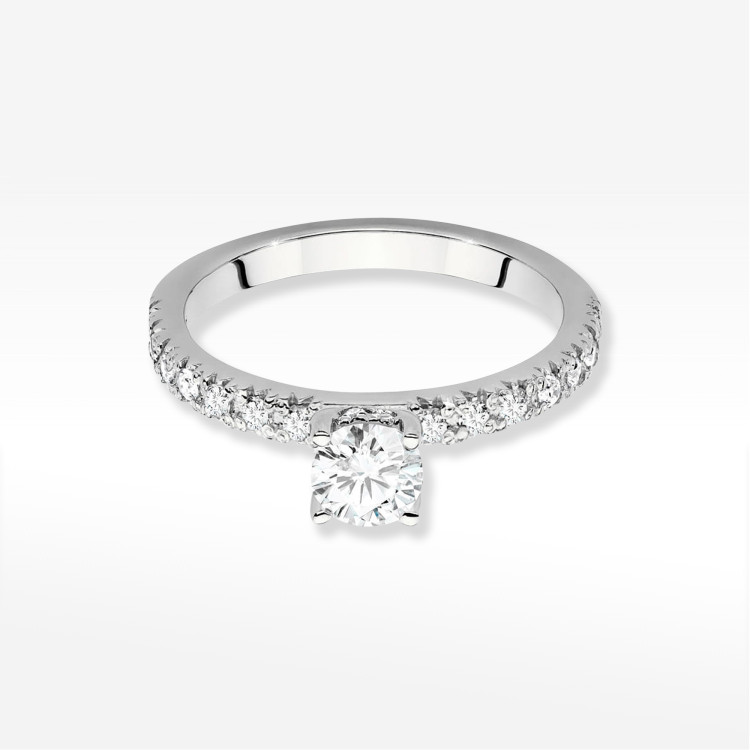 Pierścionek W0546 Diament 0,40ct białe złoto