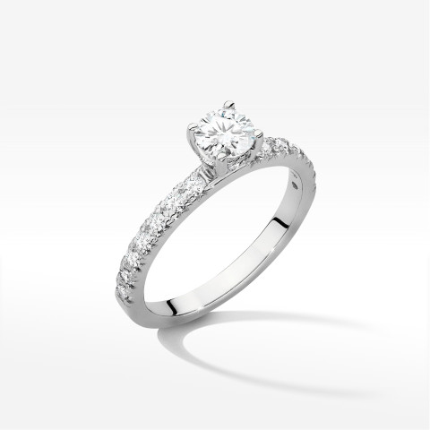 Pierścionek W0546 Diament 0,40ct białe złoto