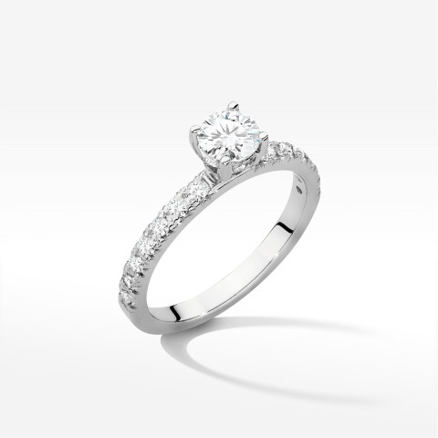 Pierścionek W0546 Diament 0,50ct białe złoto