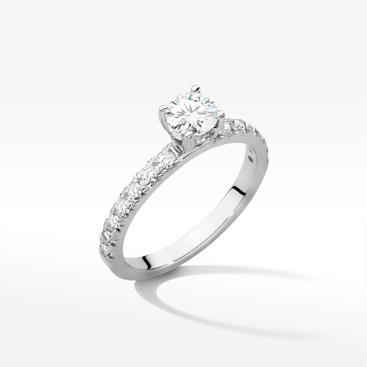 Pierścionek W0546 Diament 0,50ct białe złoto