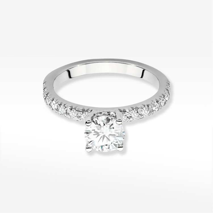 Pierścionek W0546 Diament 0,70ct białe złoto