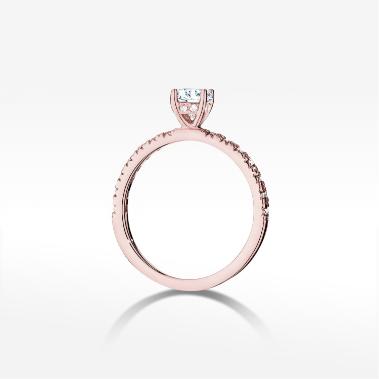 Pierścionek W0546 Diament 0,40ct różowe złoto
