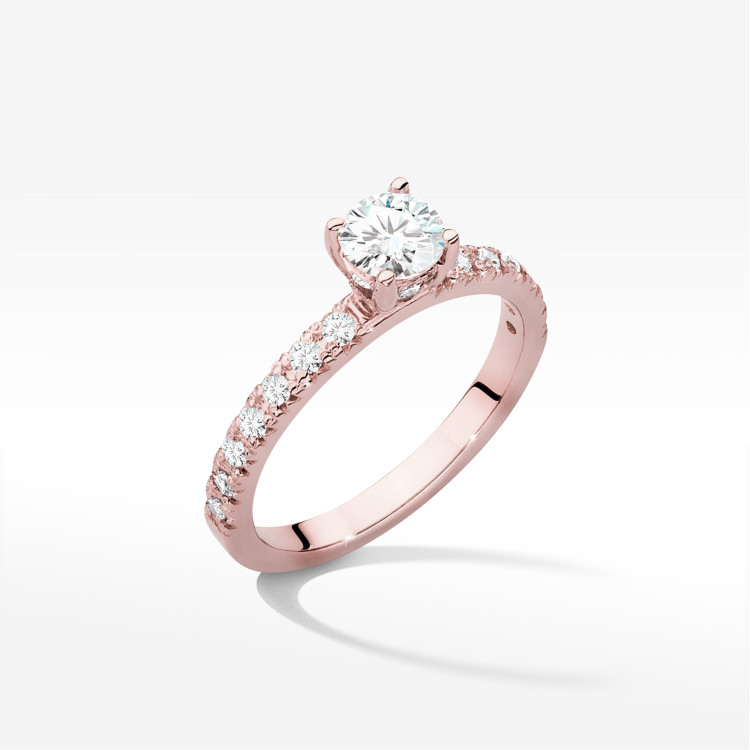 Pierścionek W0546 Diament 0,50ct różowe złoto