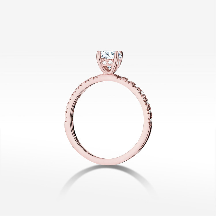 Pierścionek W0546 Diament 0,50ct różowe złoto