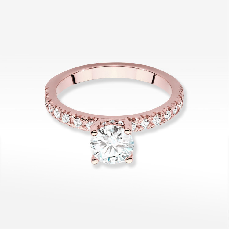 Pierścionek W0546 Diament 0,70ct różowe złoto