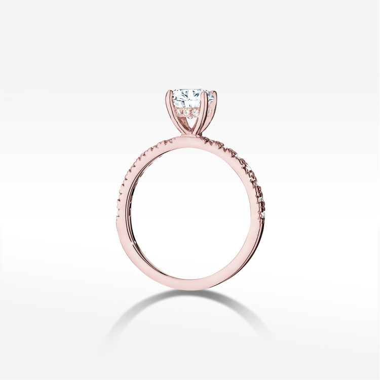 Pierścionek W0546 Diament 0,70ct różowe złoto