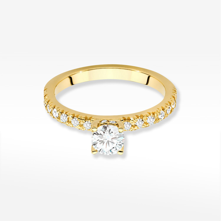 Pierścionek W0546 Diament 0,40ct żółte złoto