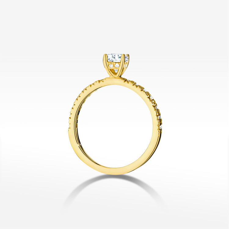Pierścionek W0546 Diament 0,40ct żółte złoto