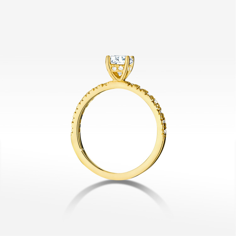 Pierścionek W0546 Diament 0,50ct żółte złoto
