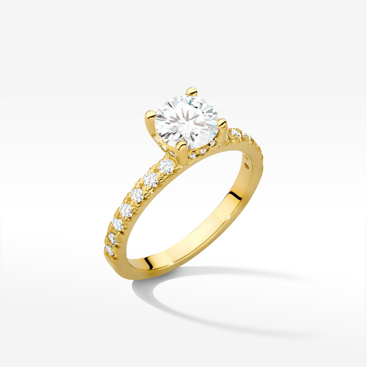 Pierścionek W0546 Diament 1,00ct żółte złoto