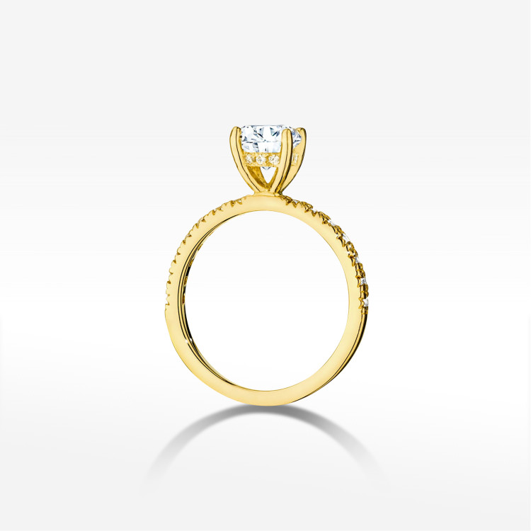 Pierścionek W0546 Diament 1,00ct żółte złoto
