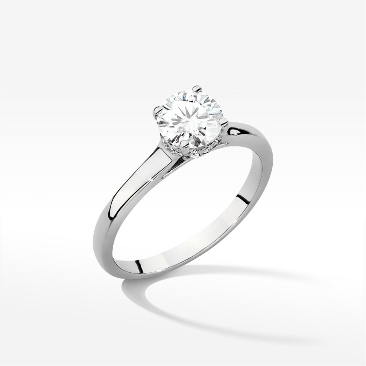 Pierścionek W0547 Diament 0,70ct białe złoto