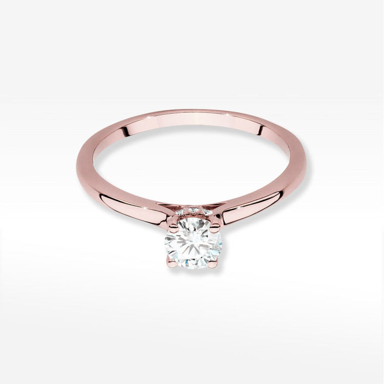 Pierścionek W0547 Diament 0,40ct różowe złoto
