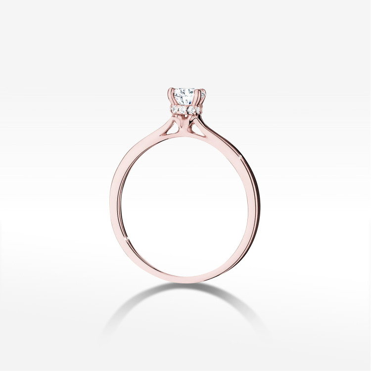 Pierścionek W0547 Diament 0,40ct różowe złoto