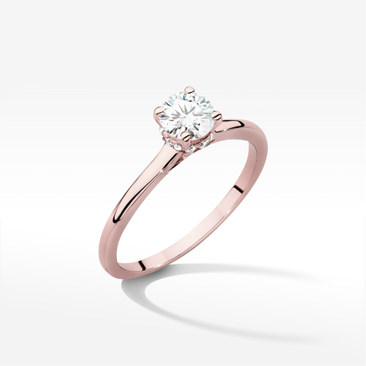 Pierścionek W0547 Diament 0,50ct różowe złoto
