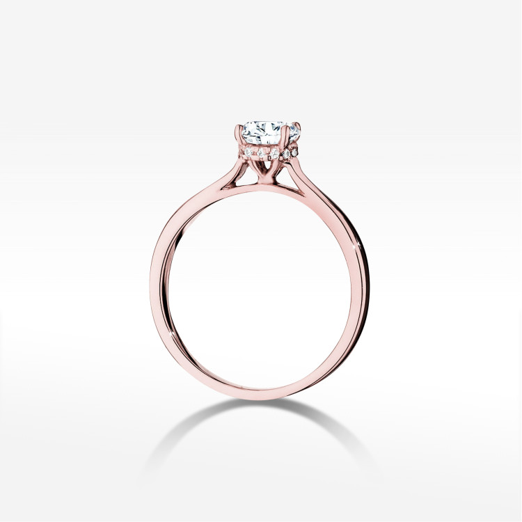 Pierścionek W0547 Diament 0,70ct różowe złoto