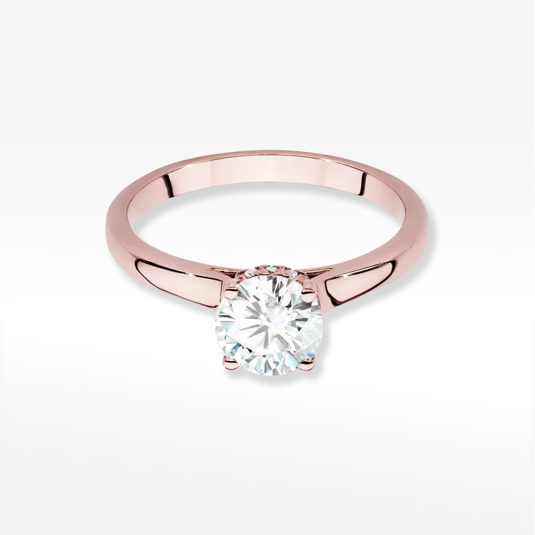 Pierścionek W0547 Diament 1,00ct różowe złoto