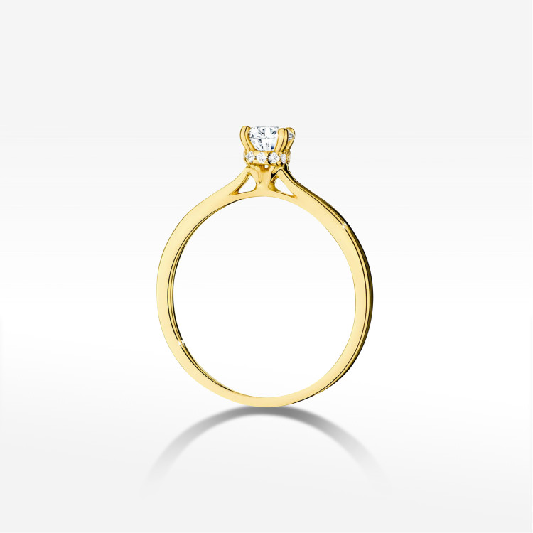 Pierścionek W0547 Diament 0,40ct żółte złoto