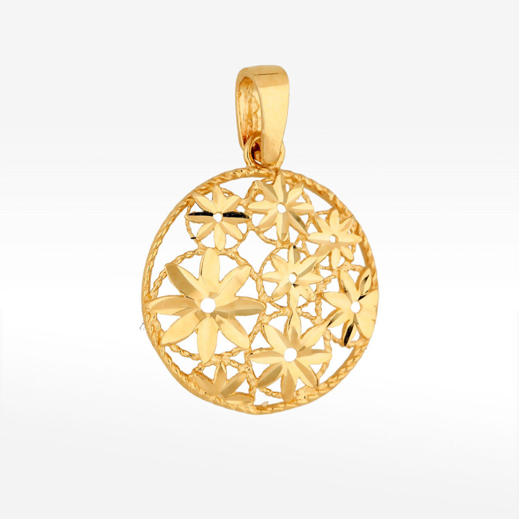 Zawieszka ze złota z kwiatkami