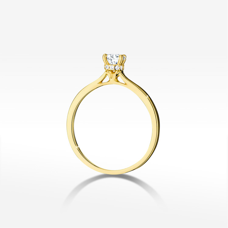 Pierścionek W0547 Diament 0,50ct żółte złoto