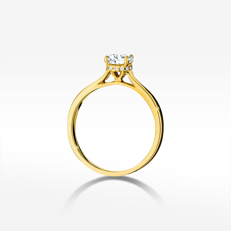 Pierścionek W0547 Diament 0,70ct żółte złoto