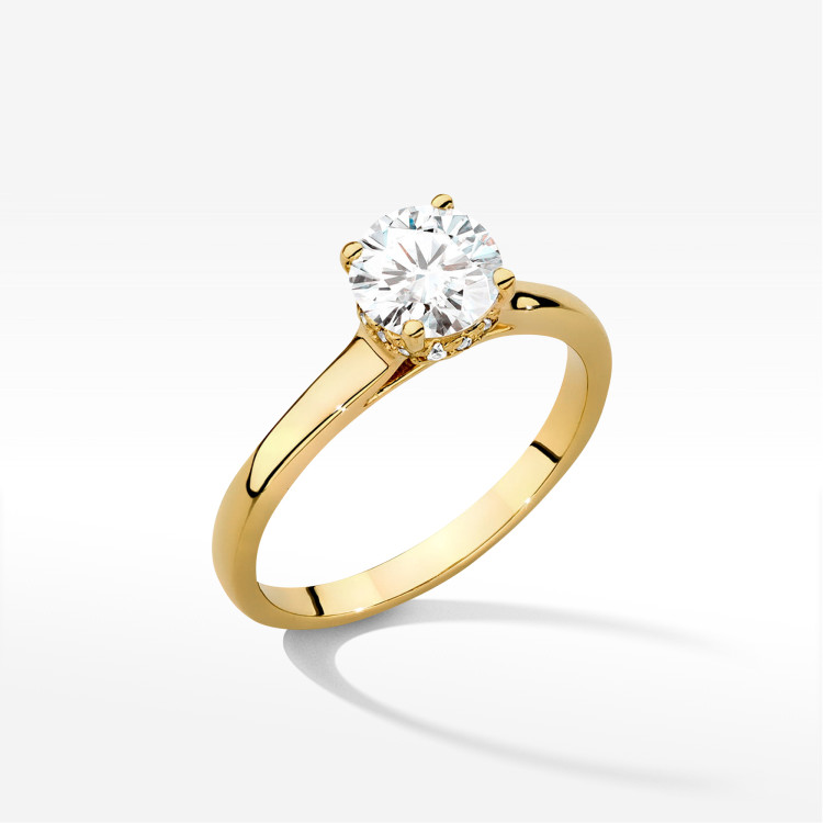 Pierścionek W0547 Diament 1,00ct żółte złoto