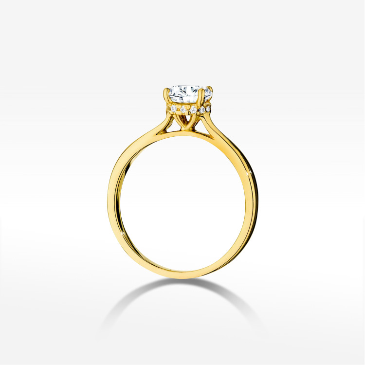 Pierścionek W0547 Diament 1,00ct żółte złoto