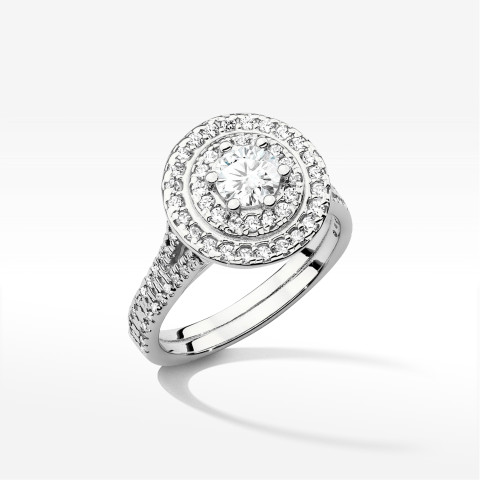 Pierścionek W0549 Diament 1,113ct białe złoto