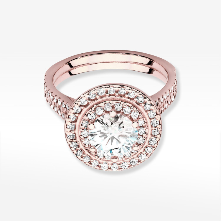 Pierścionek W0549 Diament 1,633ct różowe złoto