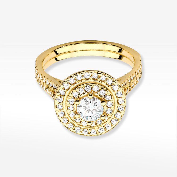 Pierścionek W0549 Diament 1,013ct żółte złoto