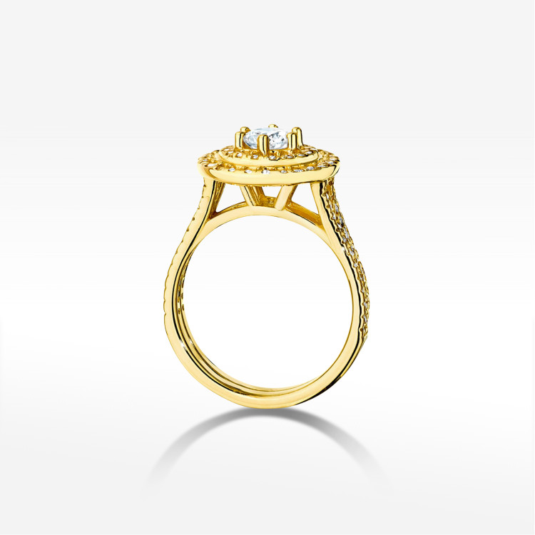 Pierścionek W0549 Diament 1,013ct żółte złoto