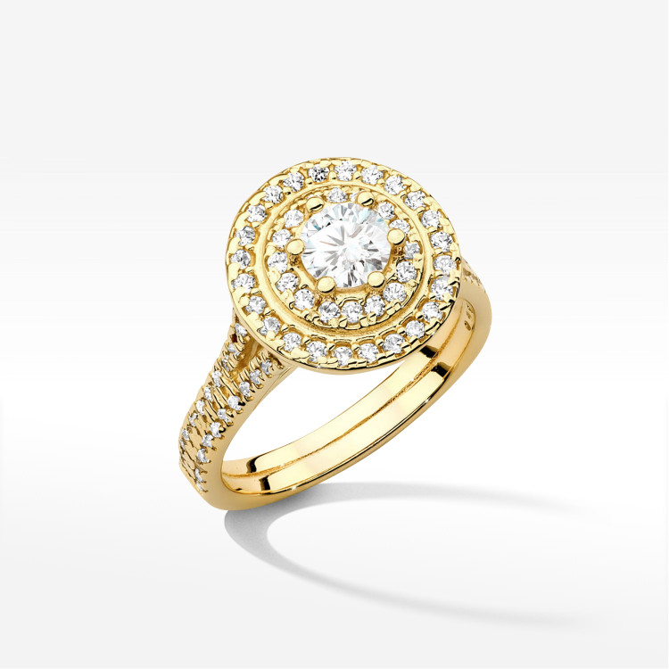 Pierścionek W0549 Diament 1,113ct żółte złoto